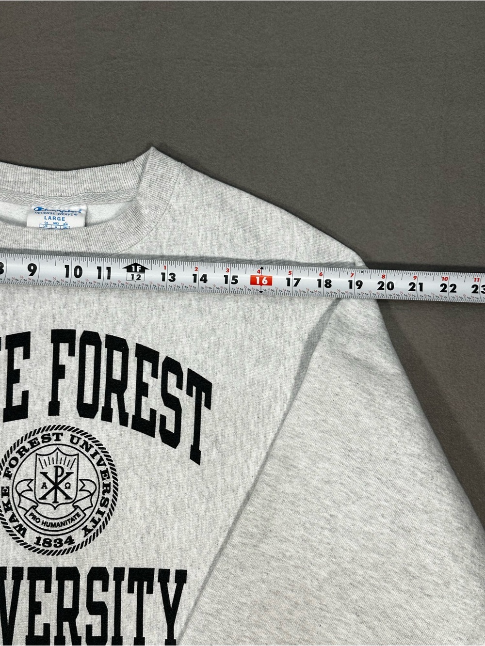Champion Reverse Weave Wake Forest University Crewneck Sweatshirt Gray L - Picture 12 of 16